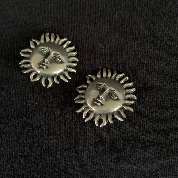 Jewelry - 925 Mexican Silver Sunshine Clip On Earrings
